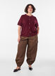 Strik cardigan med korte &aelig;rmer, R&oslash;d, Model image number 1