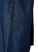 Denimkjole i lyocell med knapper og korte &aelig;rmer, Bl&aring;, Packshot image number 3