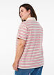 Stribet poloshirt med korte ærmer, Lyserød, Model image number 2