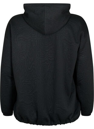 Sporty sweatshirt med hætte, Black, Packshot image number 1