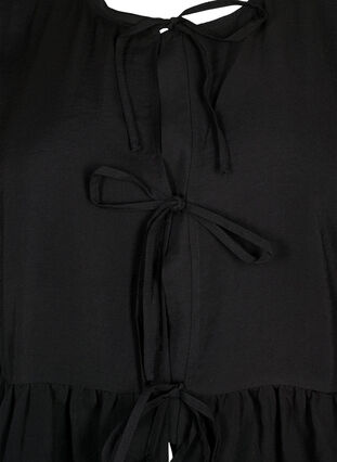 Viskose bluse med broderi anglaise, Black, Packshot image number 2