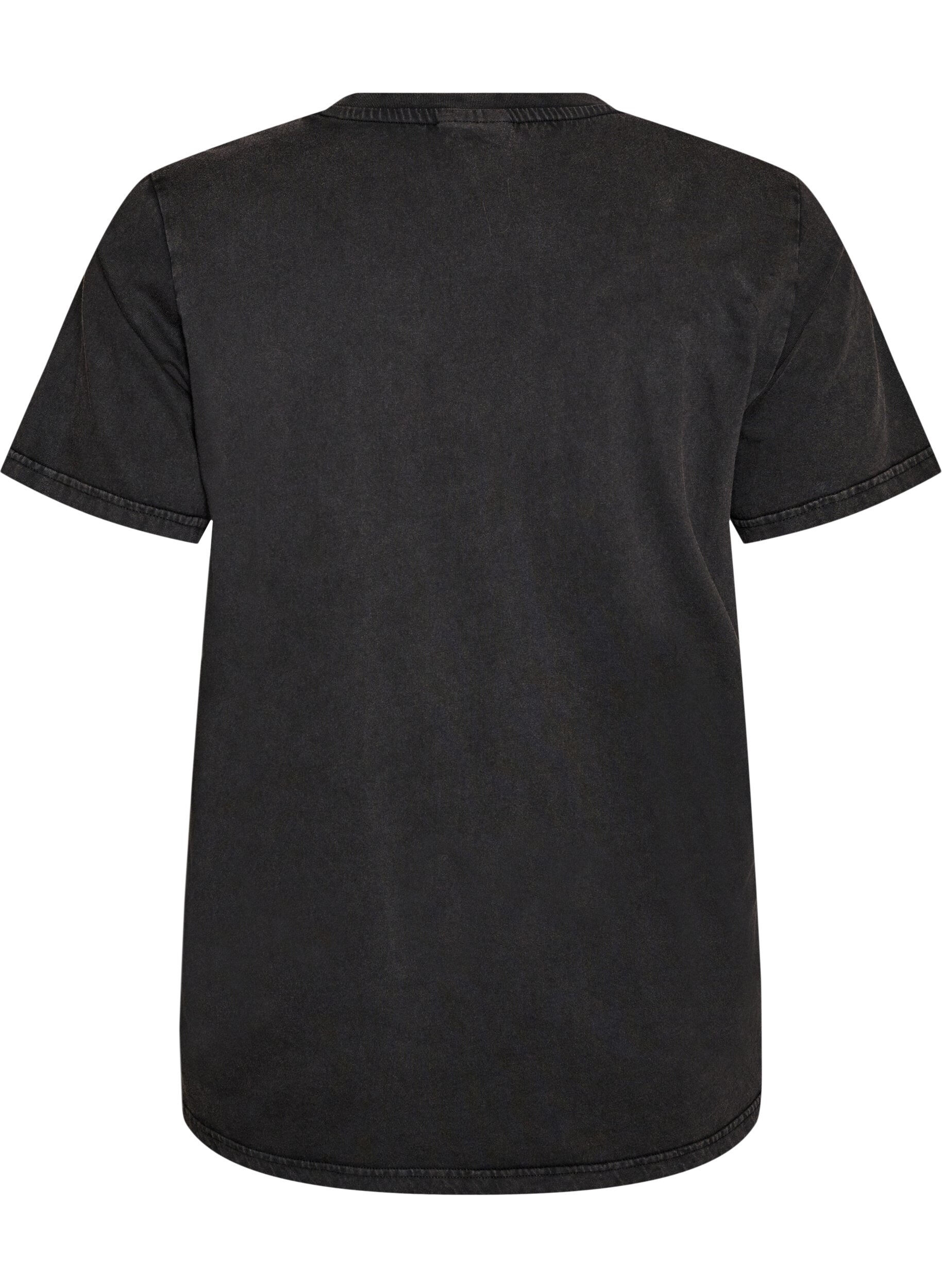 ZizziT-shirt i &oslash;kologisk bomuld med grafisk udtryk, Gr&aring;, Packshot image number 1