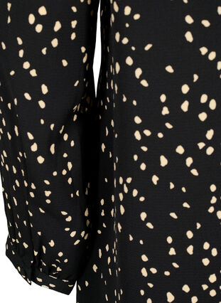 V-hals kjole med print, Black Dot AOP, Packshot image number 3