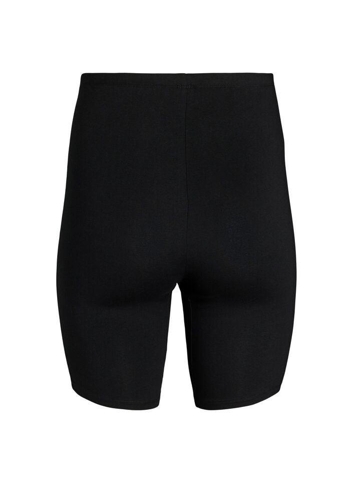 Trusser i bomuld med lange ben, Sort, Packshot image number 1