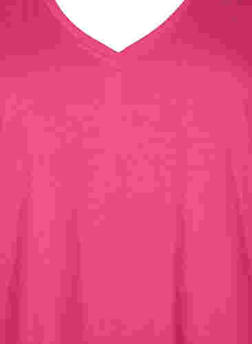 FLASH - T-shirt med v-hals, Raspberry Rose, Packshot image number 2