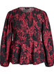 Bluse med smock og lange &aelig;rmer, Sort, Packshot image number 0
