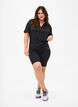 Polo t-shirt med v-hals, Black, Model image number 2