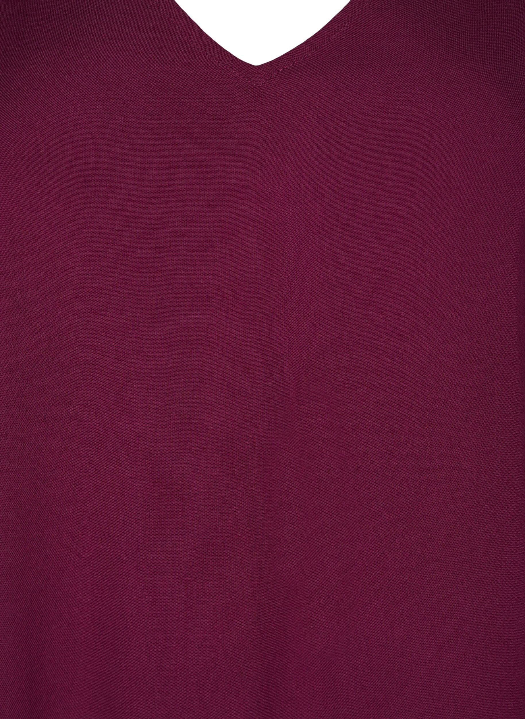 Zizzi Strandkjole i viskose med skulderdetalje, R&oslash;d, Packshot image number 2