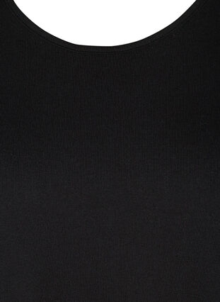 Meleret bluse med korte pufærmer, Black, Packshot image number 2