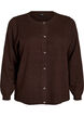 Strikket cardigan med hjertehulm&oslash;nster, Brun, Packshot image number 0