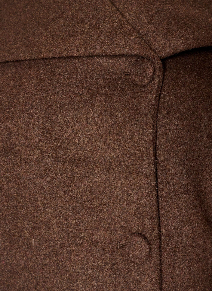 Kort jakke med asymmetrisk knaplukning, Brun, Packshot image number 2