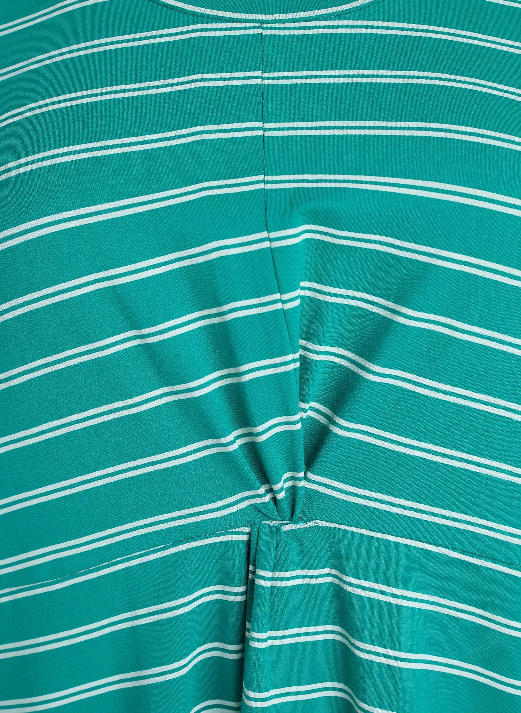 Zizzi Bomuldskjole med twist-detalje, Gr&oslash;n, Packshot image number 2