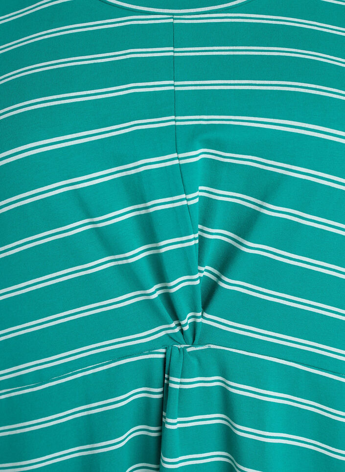 Bomuldskjole med twist-detalje, Gr&oslash;n, Packshot image number 2