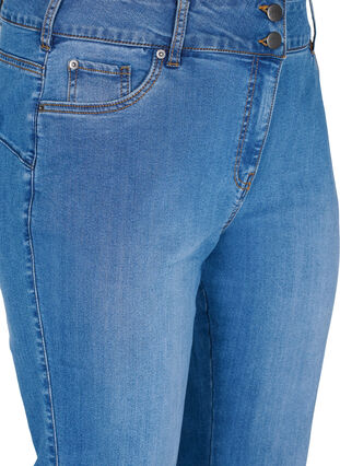 Højtaljede Ellen jeans med bootcut , Blue denim, Packshot image number 2