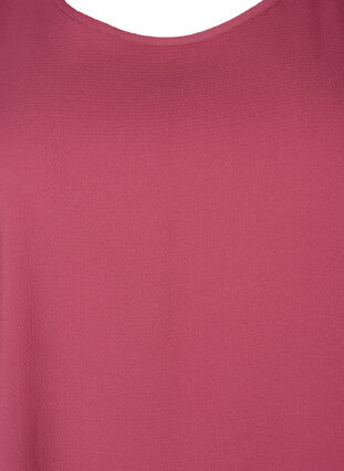 Bluse med korte ærmer og rund halsudskæring, Dry Rose, Packshot image number 2