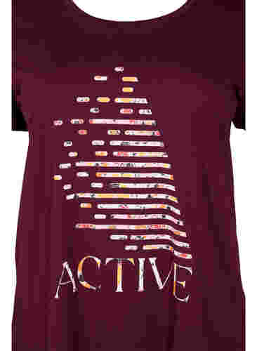 Trænings t-shirt med print, Fig w. flower logo, Packshot image number 2