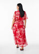 Lang chiffonkjole med blomsterprint, Red Flower AOP, Model image number 1