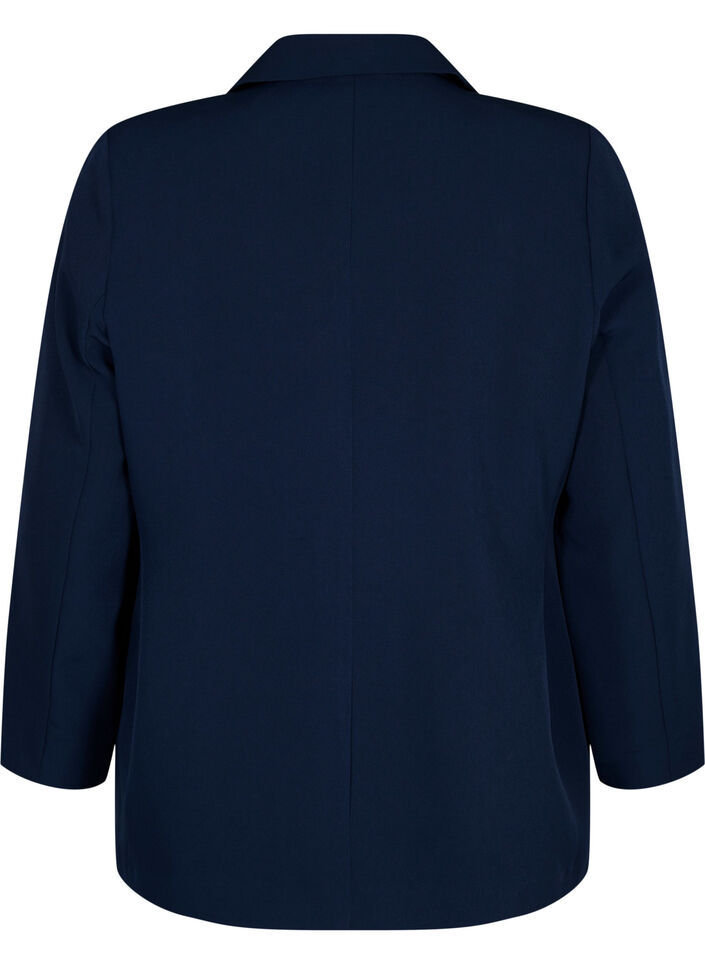 Klassisk blazer med knaplukning, Navy Blazer, Packshot image number 1