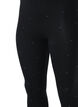 Viskose leggings med rhinesten, Black, Packshot image number 2