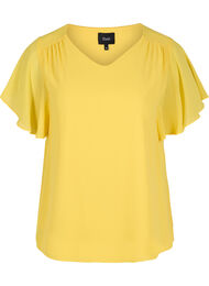 Bluse med korte ærmer, Primrose Yellow