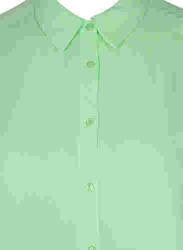 Lang viskose skjorte med 2/4 ærmer, Summer Green, Packshot image number 2