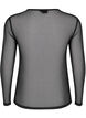 Meshbluse med lange &aelig;rmer, Sort, Packshot image number 1