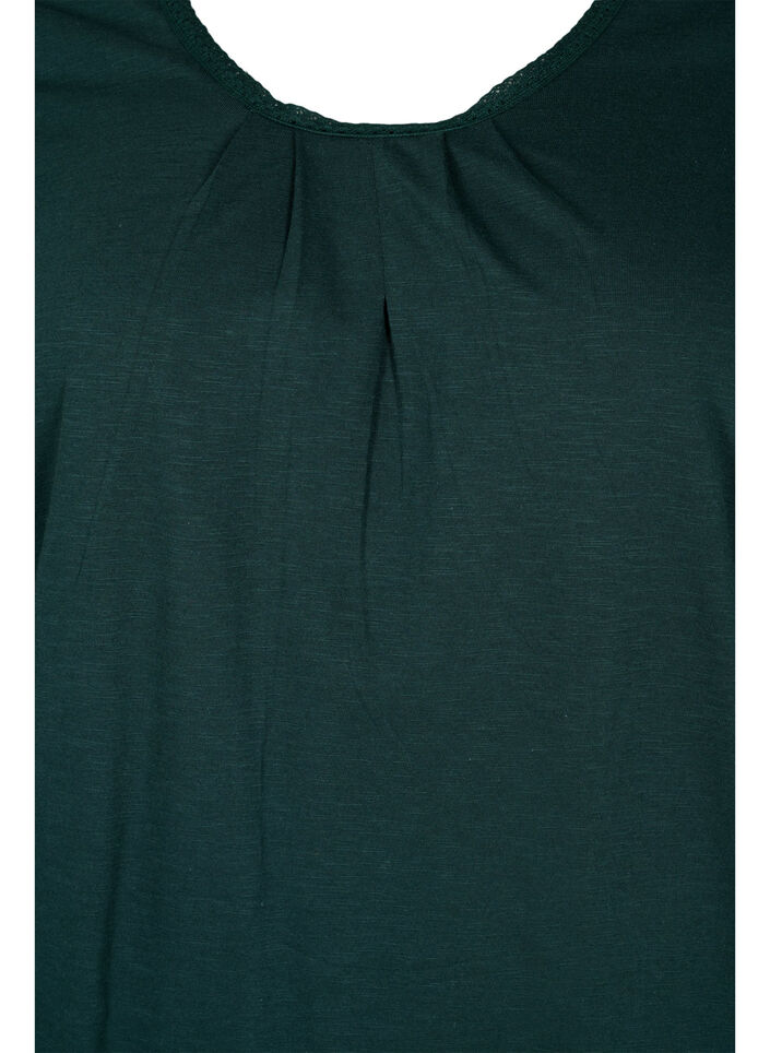 Bomuldsbluse med 3/4 ærmer, Scarab, Packshot image number 2