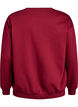 Sweatshirt med tekst i frott&eacute;, M&oslash;rk Bordeaux, Packshot image number 1