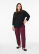 Jerseybluse med 3/4 &aelig;rmer, Sort, Model image number 1