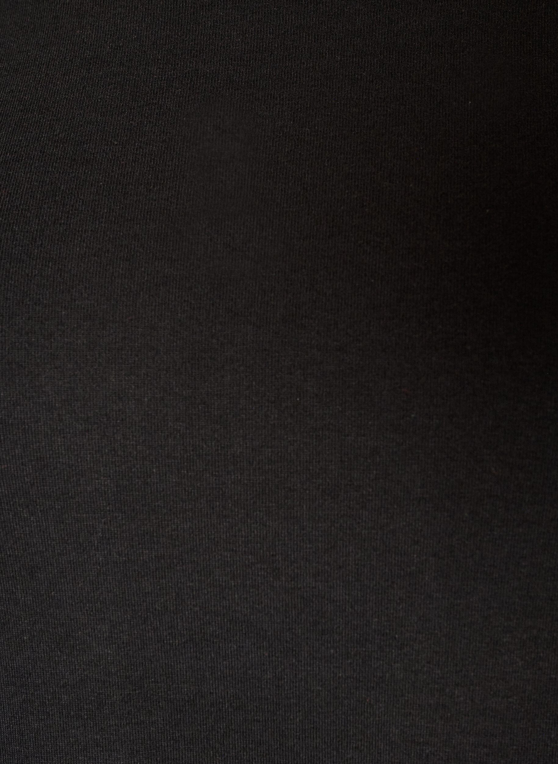 ZizziLang&aelig;rmet basis T-shirt med rund hals, Sort, Packshot image number 2