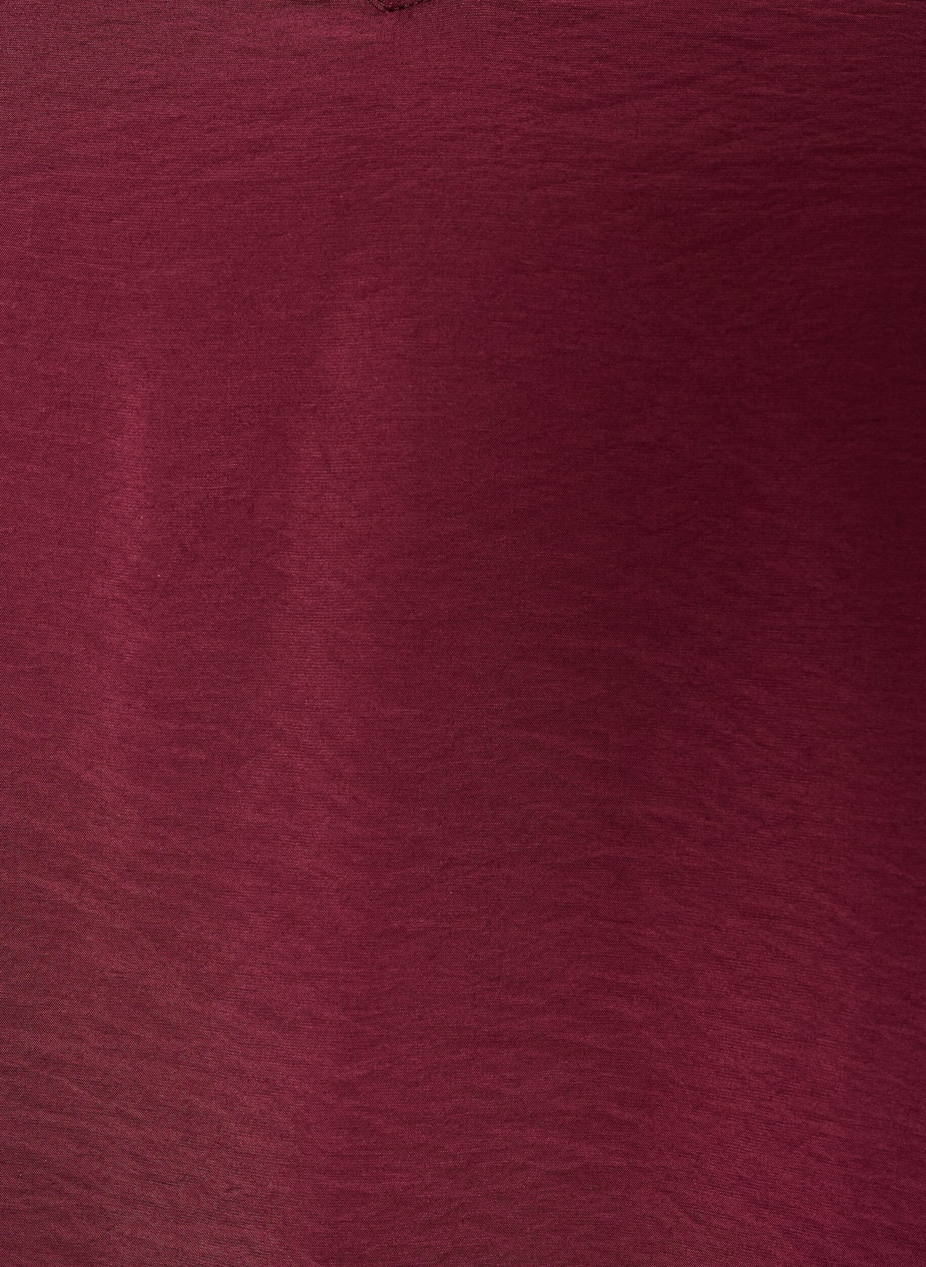 ZizziBluse med balloneffekt og chiffondetaljer, R&oslash;d, Packshot image number 2