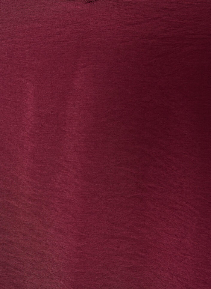 Bluse med balloneffekt og chiffondetaljer, R&oslash;d, Packshot image number 2