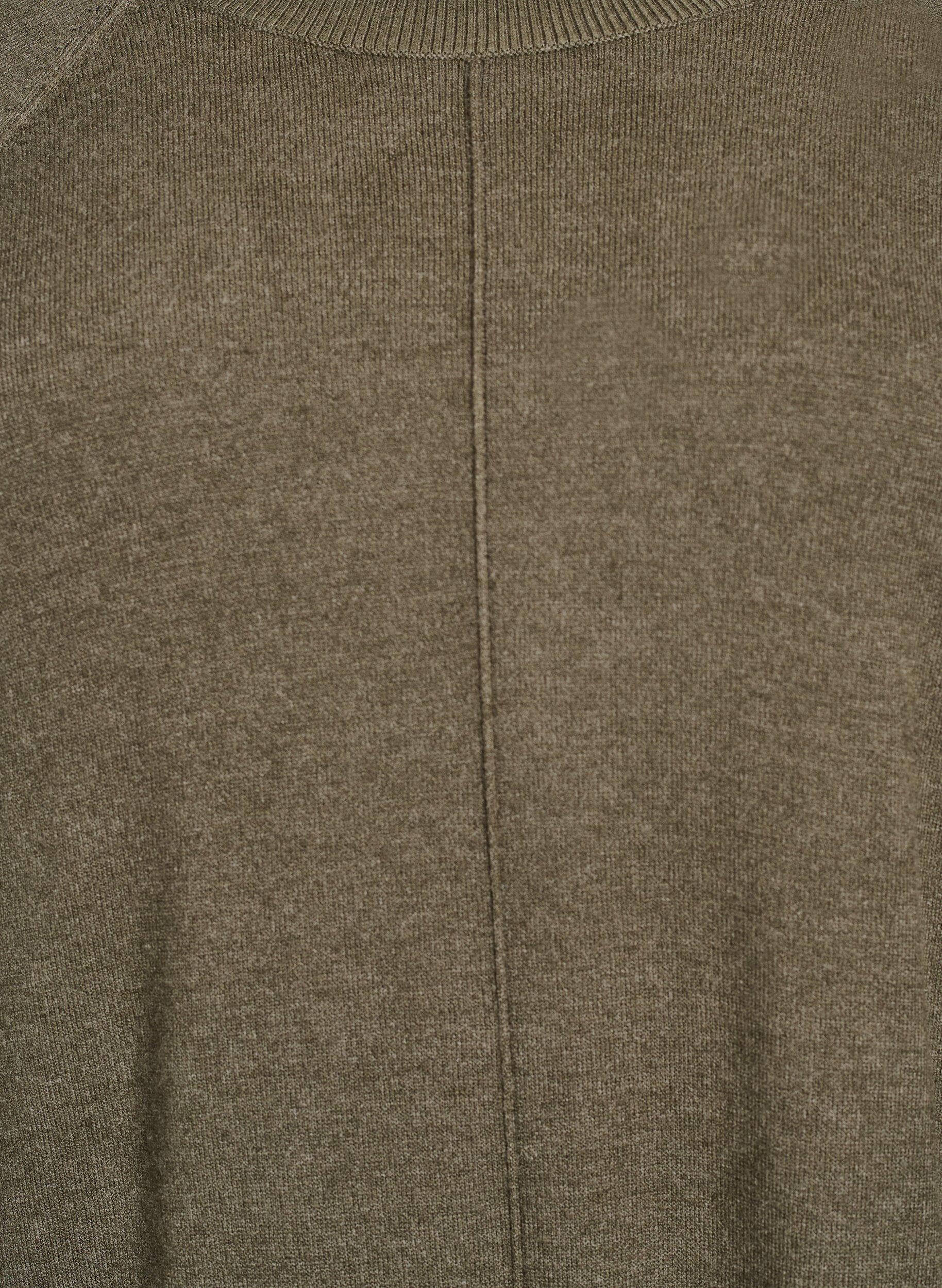 Zizzi Kort strikkjole med raglan&aelig;rmer og midters&oslash;m, Gr&oslash;n, Packshot image number 2