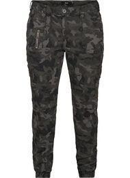 Cargo bukser med camouflage print, Camouflage