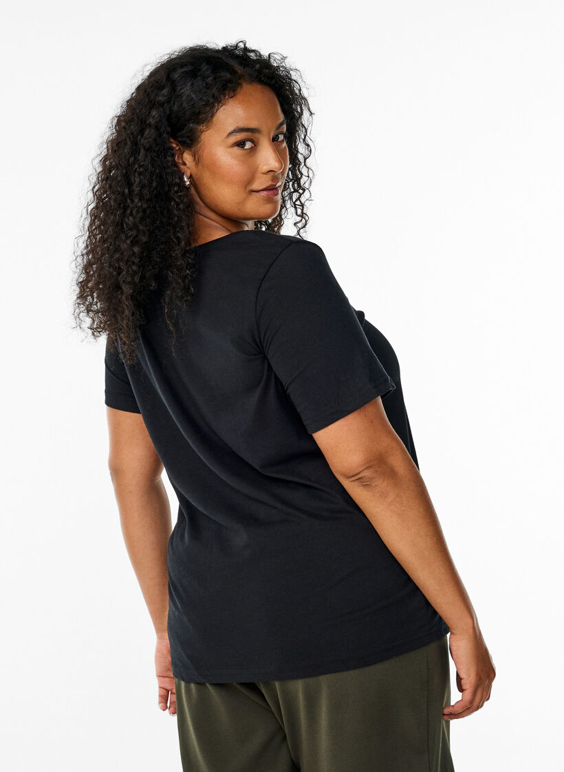 FLASH - T-shirt med motiv, Sort, Model image number 2