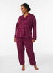 Bomulds pyjamas-skjorte med brystlomme, R&oslash;d, Model image number 1