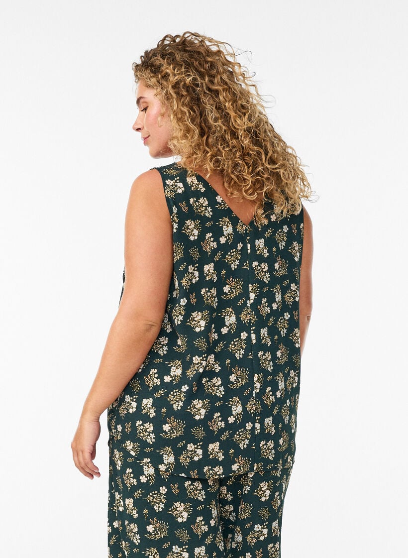Culottebukser med print, Sort, Model image number 2