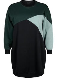 Lang sweatshirt med colorblock, Scarab Color Block