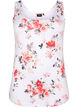 Blomstret tanktop i viskose, White AOP flower, Packshot image number 0