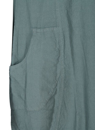 Kortærmet kjole i bomuld, Balsam Green, Packshot image number 3
