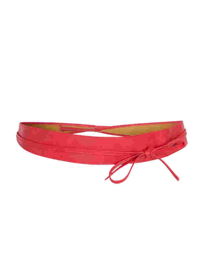 Taljebælte i imiteret læder, Urban Red, Packshot image number 0