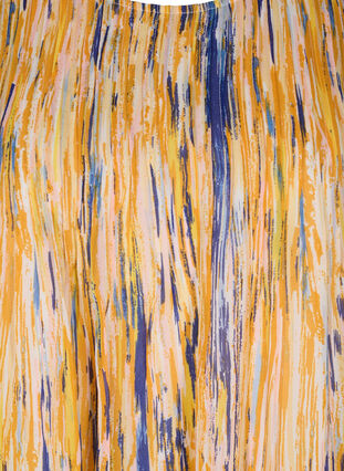 Langærmet viskose tunika med print, Apricot AOP, Packshot image number 2