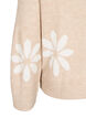 Strikbluse med blomster, Simply Taupe Comb, Packshot image number 3