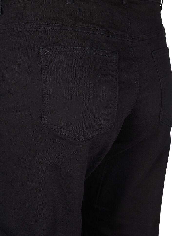Cropped Vera jeans med straight fit, Sort, Packshot image number 3
