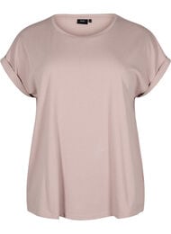 Kort&aelig;rmet t-shirt i bomuldsblanding, Lyser&oslash;d