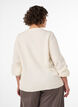 Cardigan i bl&oslash;d strik med guldfarvede knapper, Vanilla, Model image number 2