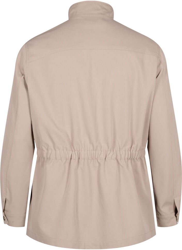 Armyjakke med bindebånd i taljen, Lark, Packshot image number 1