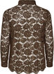 Blondeskjorte med perleknapper, Brun, Packshot image number 1