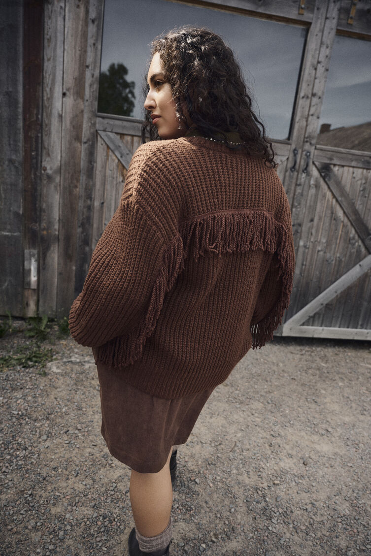 Strik med frynser, , Model