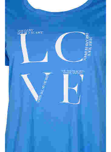 Kortærmet bomulds t-shirt med tryk, Regatta LOVE, Packshot image number 2